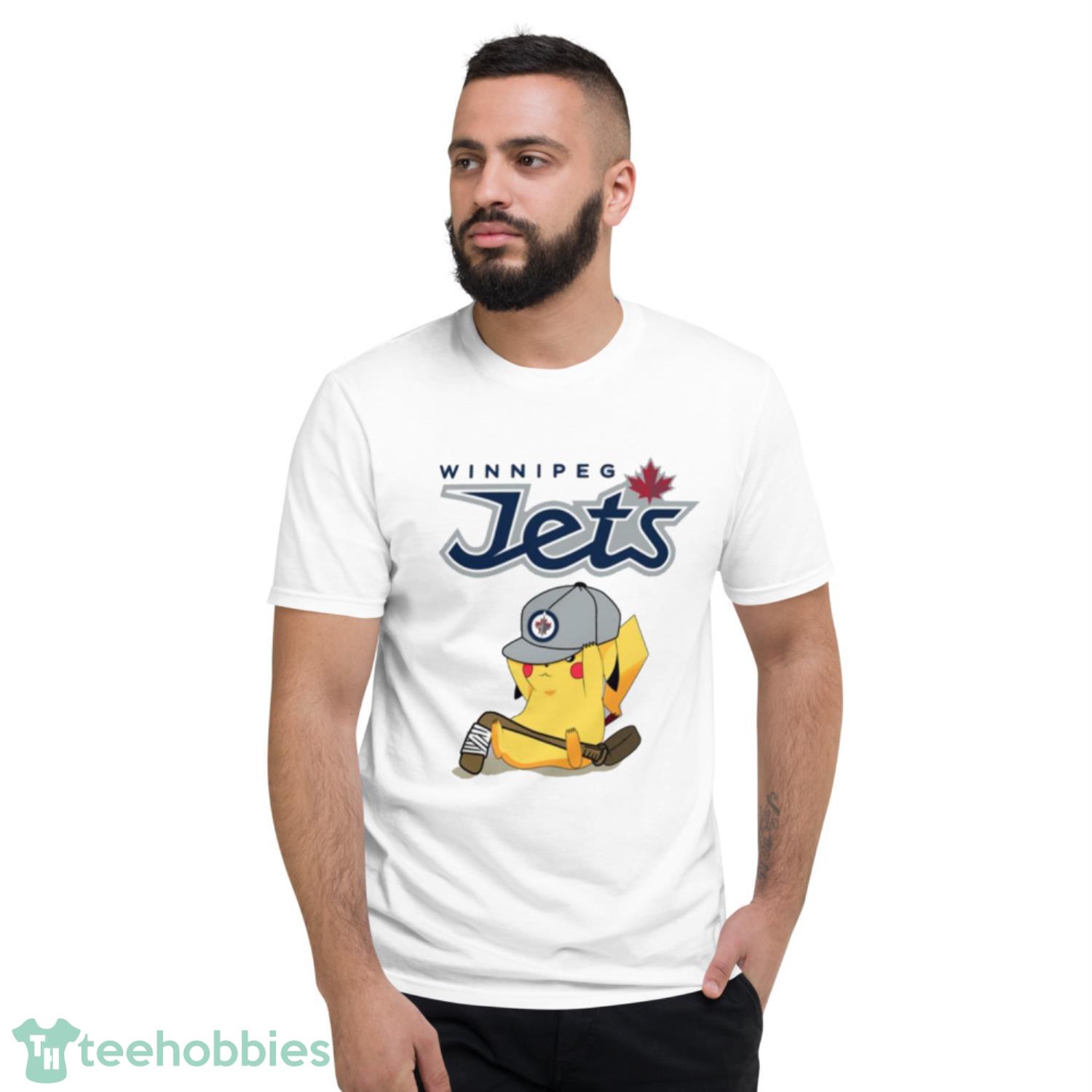 NHL Pikachu Hockey Sports Winnipeg Jets T Shirt Product Photo 2