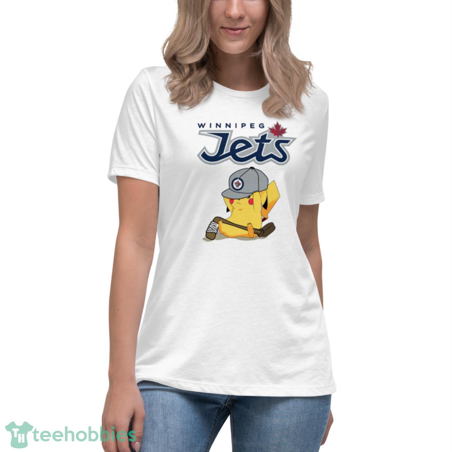 NHL Pikachu Hockey Sports Winnipeg Jets T Shirt Product Photo 5