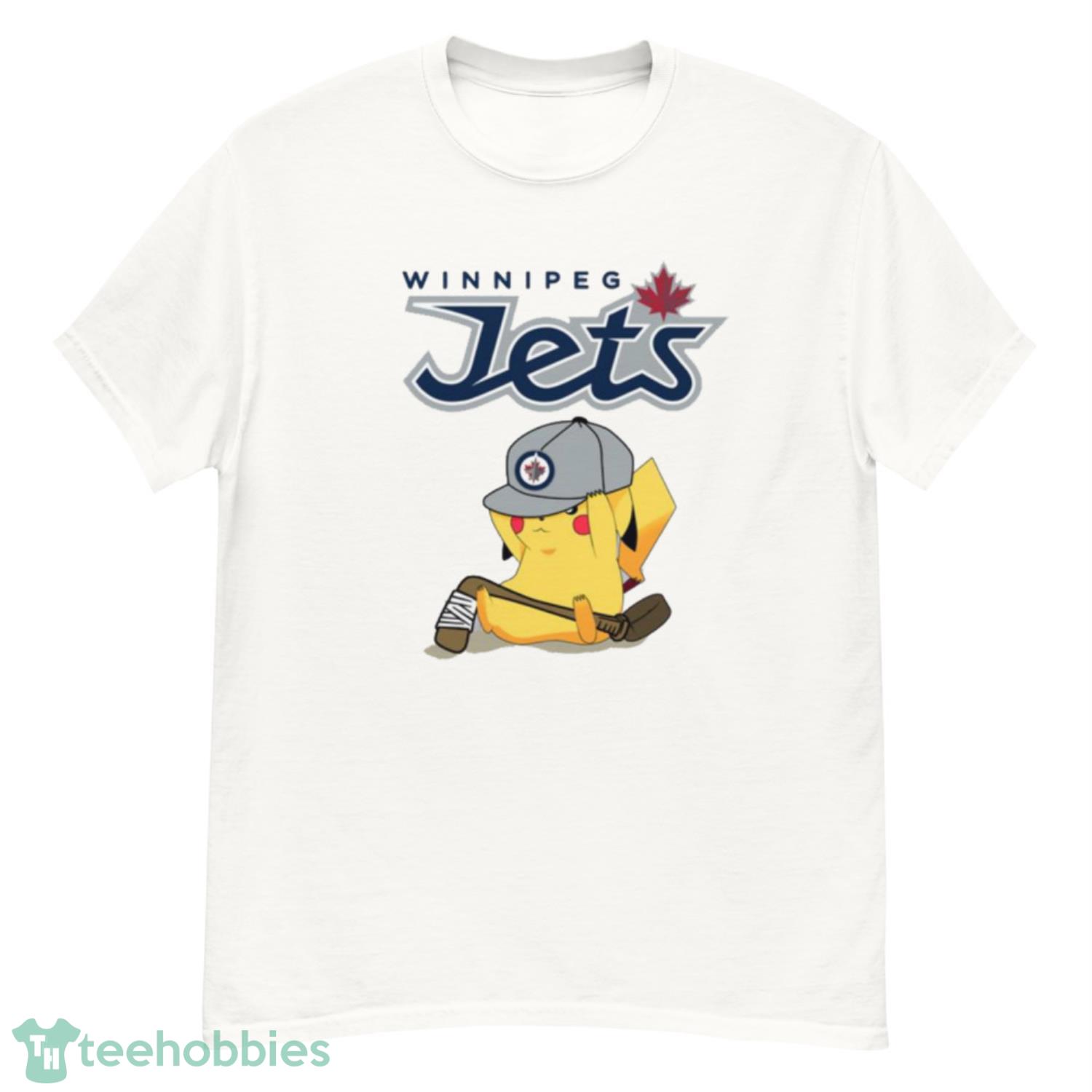 NHL Pikachu Hockey Sports Winnipeg Jets T Shirt Product Photo 1