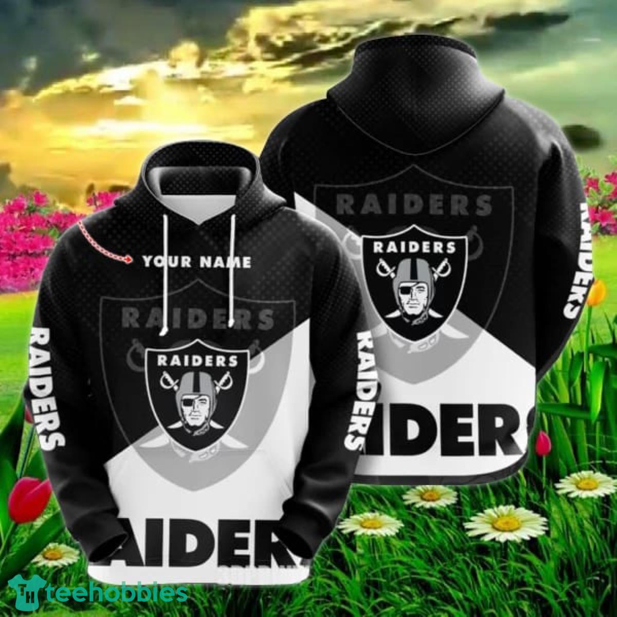 Oakland Raiders Custom Name NFL 3D Hoodie Impressive Gift For Fans Product Photo 1