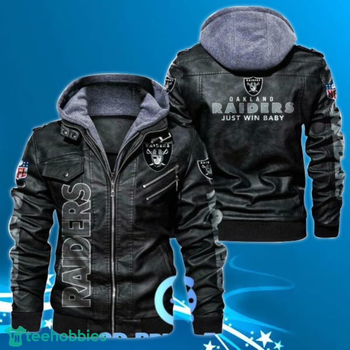 Oakland Raiders NFL Leather Jacket Special Gift Style Sport Product Photo 1