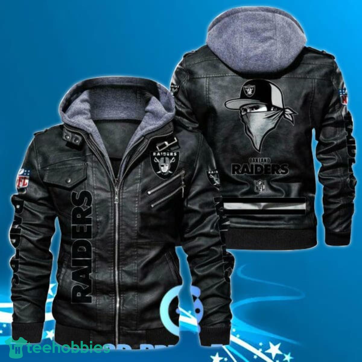 Oakland Raiders NFL Leather Jacket Special Gift Product Photo 1