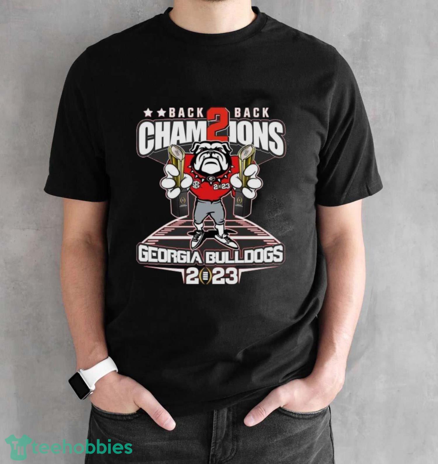 Official Georgia Bulldogs Back 2 back Champions 2023 shirt - Black Unisex T-Shirt