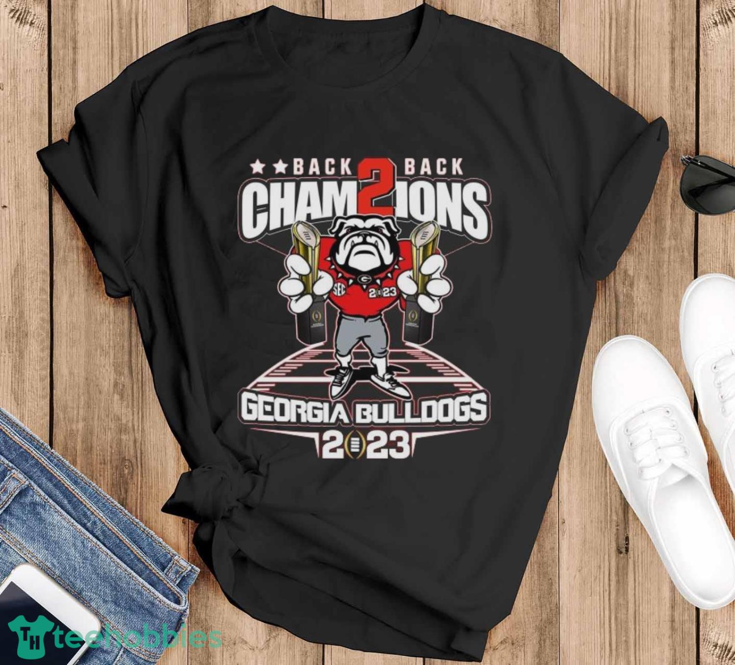 Official Georgia Bulldogs Back 2 back Champions 2023 shirt - Black T-Shirt