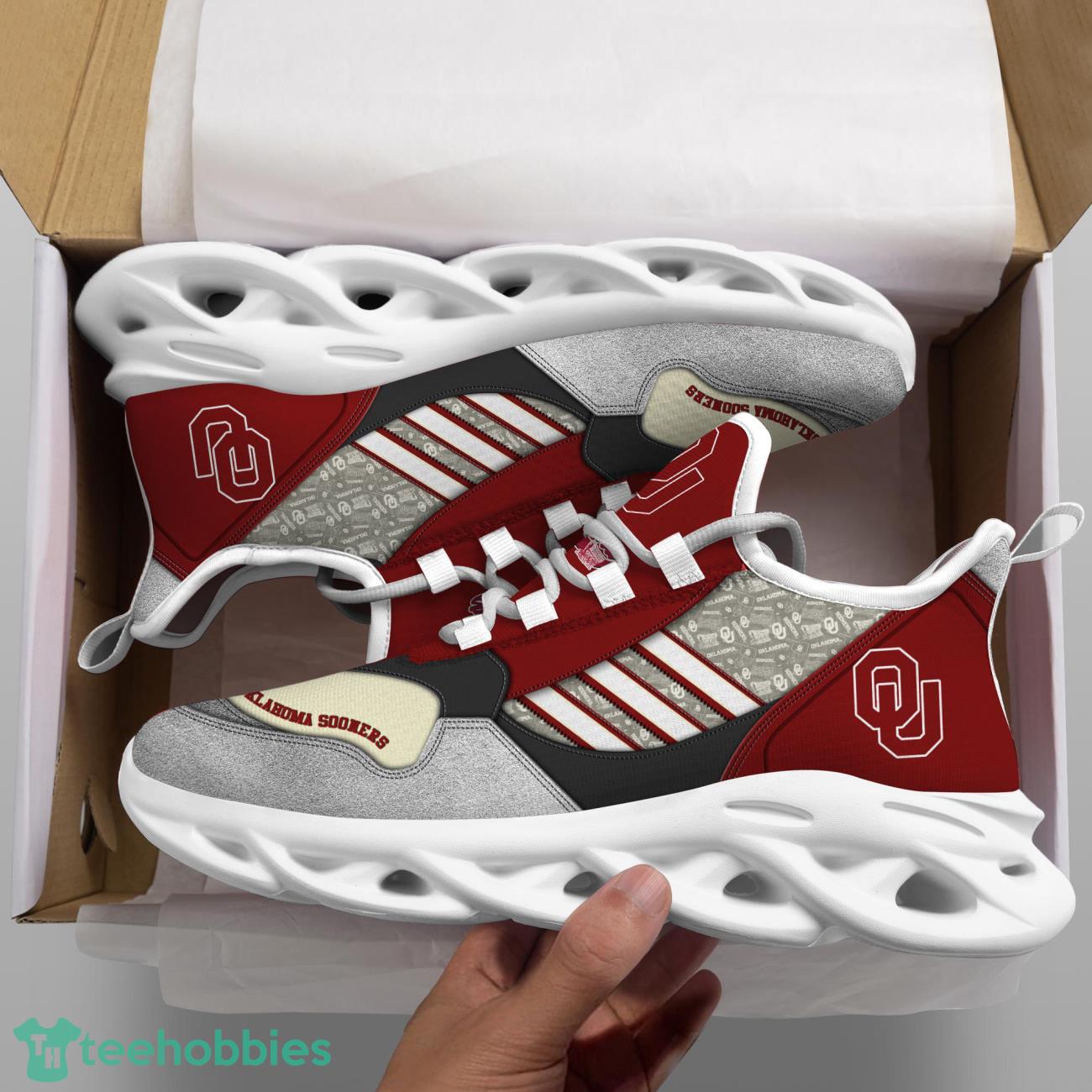 Oklahoma Sooners NCAA1 Logo Sport Team Max Soul Shoes Clunky Running Sneakers Product Photo 2