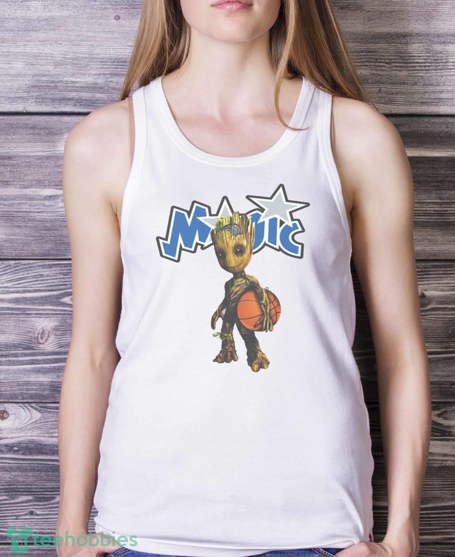 Orlando Magic NBA Basketball Groot Marvel Guardians Of The Galaxy T Shirt - White Ladies Tank Top