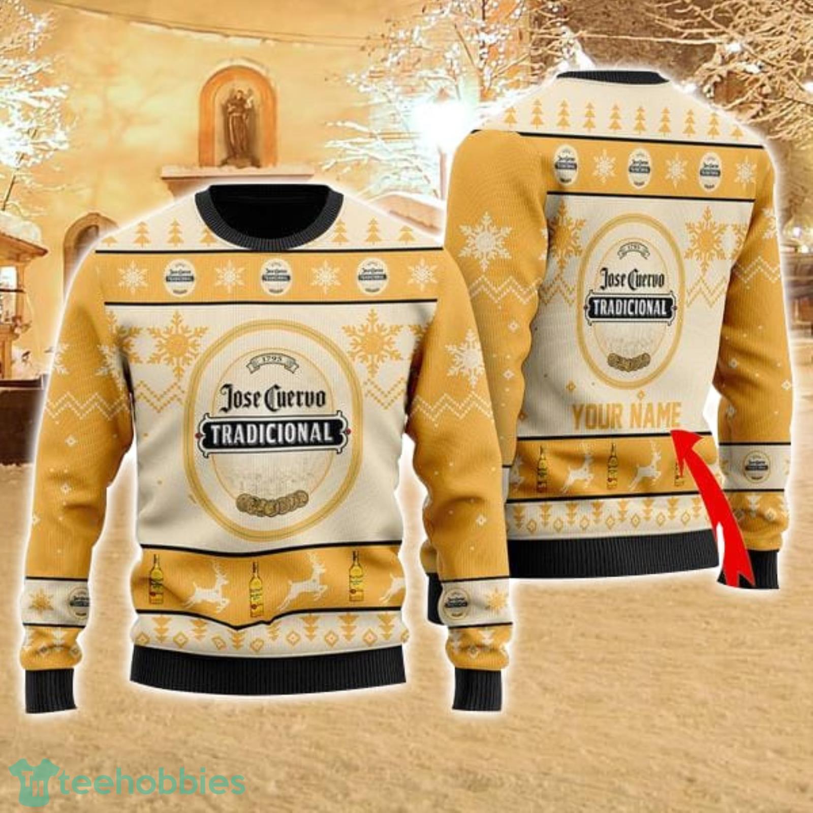 Personalized Name Funny Jose Cuervo 3D All Over Print Ugly Christmas Sweater For Family Christmas Gift Product Photo 1