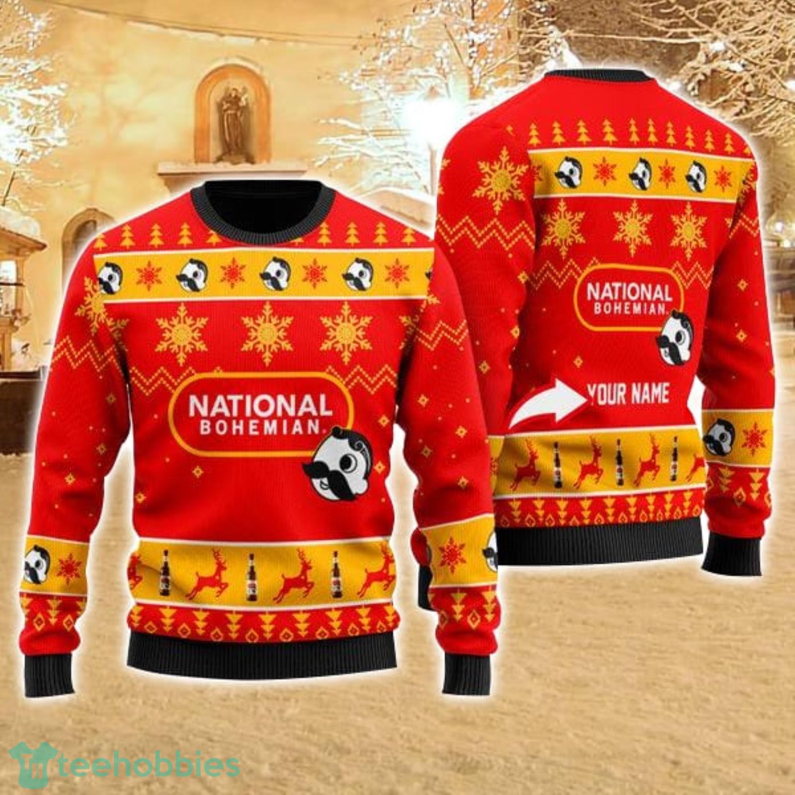 Personalized Name Funny National Bohemian 3D All Over Print Ugly Christmas Sweater For Family Christmas Gift Product Photo 1