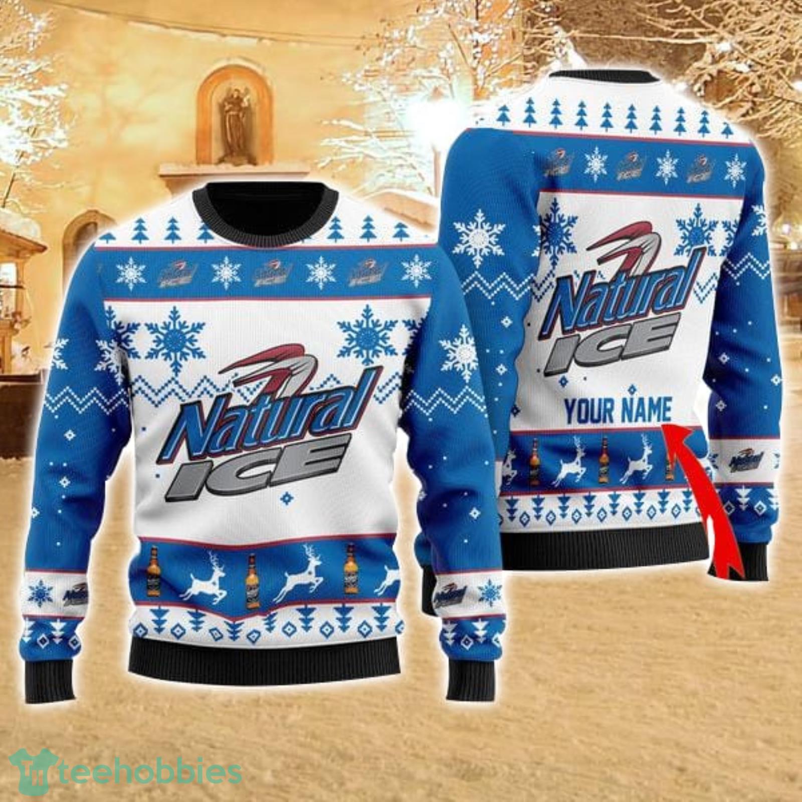 Personalized Name Funny Natural Ice 3D All Over Print Ugly Christmas Sweater For Family Christmas Gift Product Photo 1