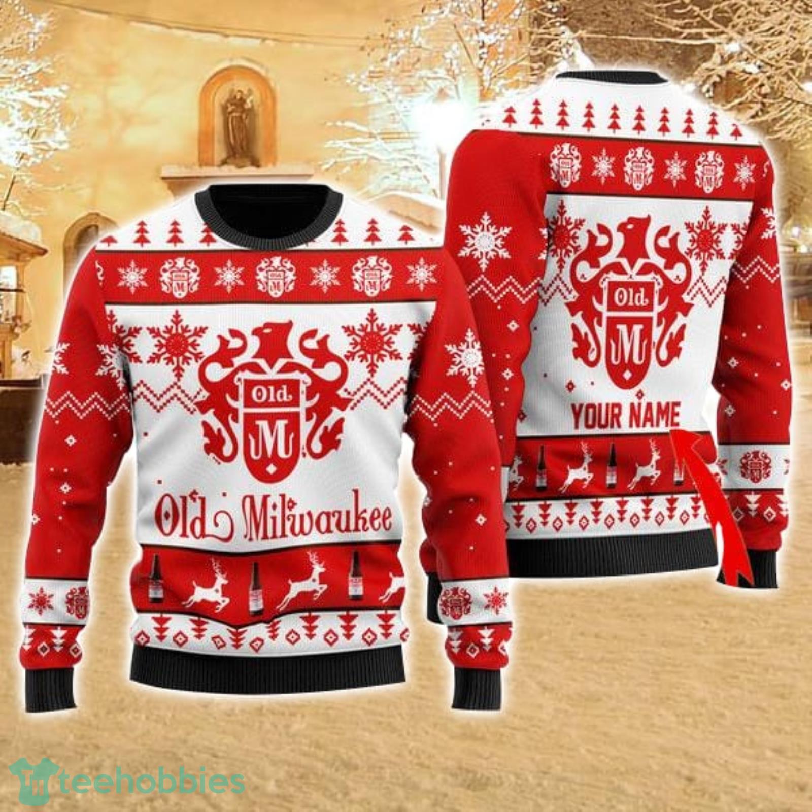 Personalized Name Funny Old Milwaukee 3D All Over Print Ugly Christmas Sweater For Family Christmas Gift Product Photo 1