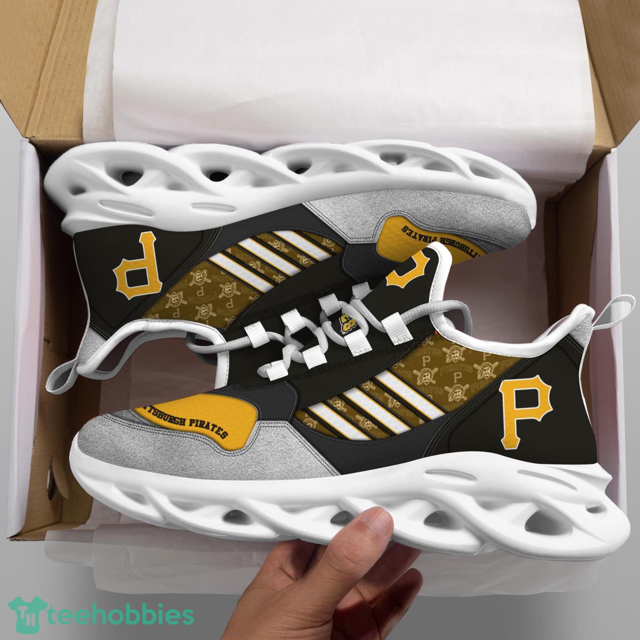 Pittsburgh Pirates MLB Logo Sport Team Max Soul Shoes Clunky Running Sneakers Product Photo 2