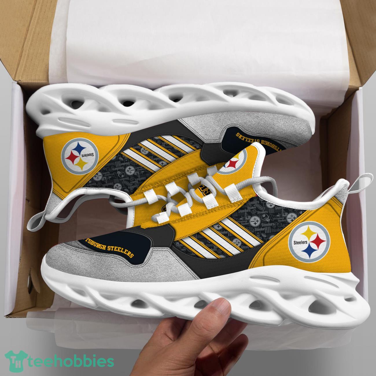 Pittsburgh Steelers NFL Logo Sport Team Max Soul Shoes Clunky Running Sneakers Product Photo 2