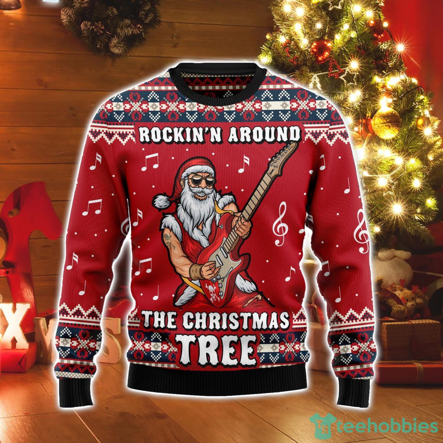 Rockin’ Around The Christmas Tree Ugly Christmas Sweater Product Photo 1
