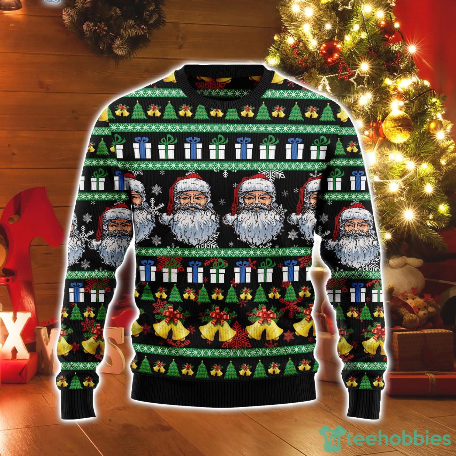 Santa Claus Jingle Bell Funny Santa Ugly Christmas Sweater Product Photo 1