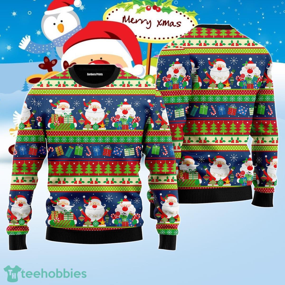 Santa Giving Me A Gift Ugly Christmas Sweater Unique Gift Product Photo 1
