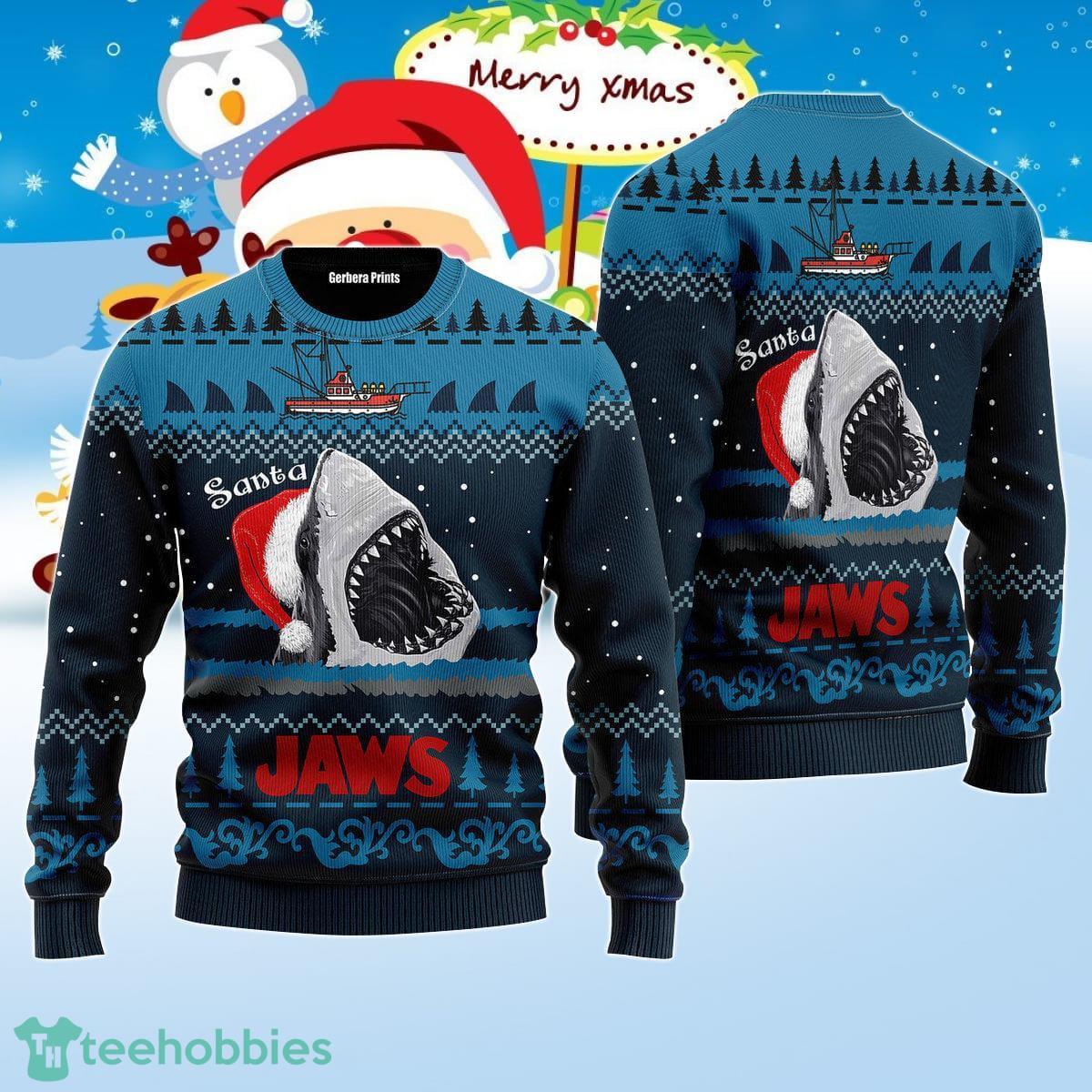 Santa Shark Ugly Christmas Sweater Unique Gift Product Photo 1