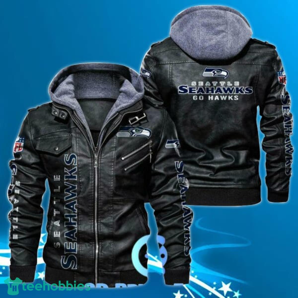 Seattle Seahawks NFL Leather Jacket For Men Best Gift Product Photo 1