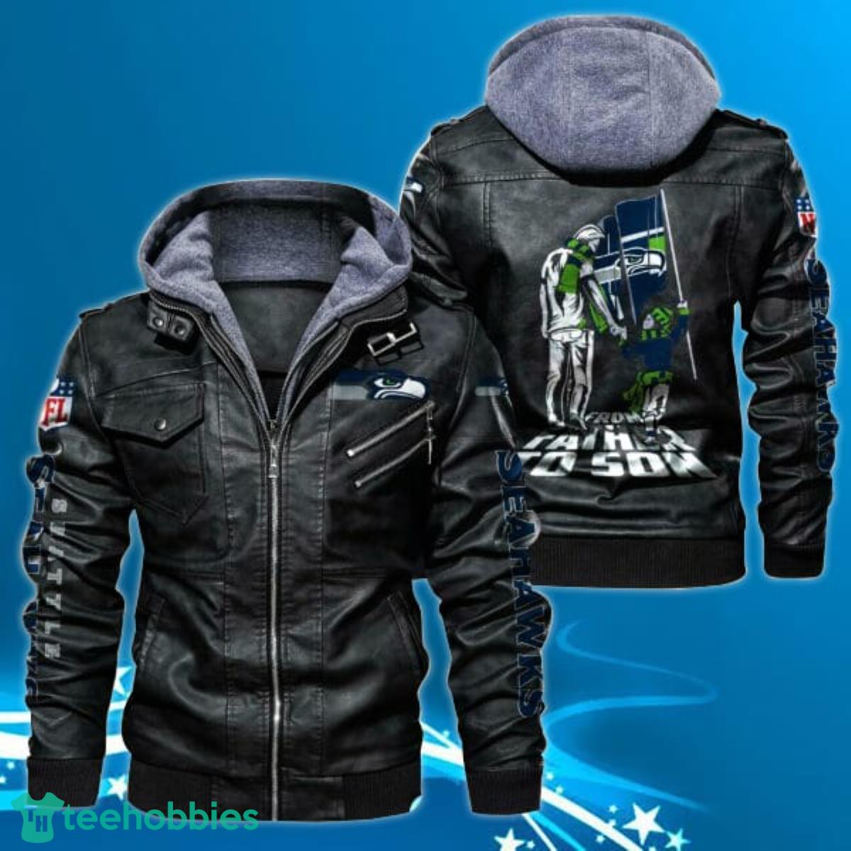 Seattle Seahawks NFL Leather Jacket Impressive Gift Product Photo 1