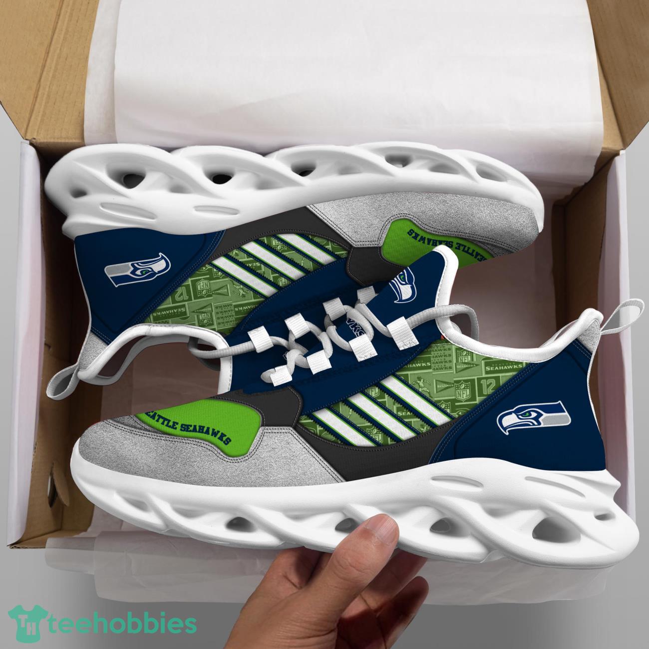 Seattle Seahawks NFL Logo Sport Team Max Soul Shoes Clunky Running Sneakers Product Photo 2