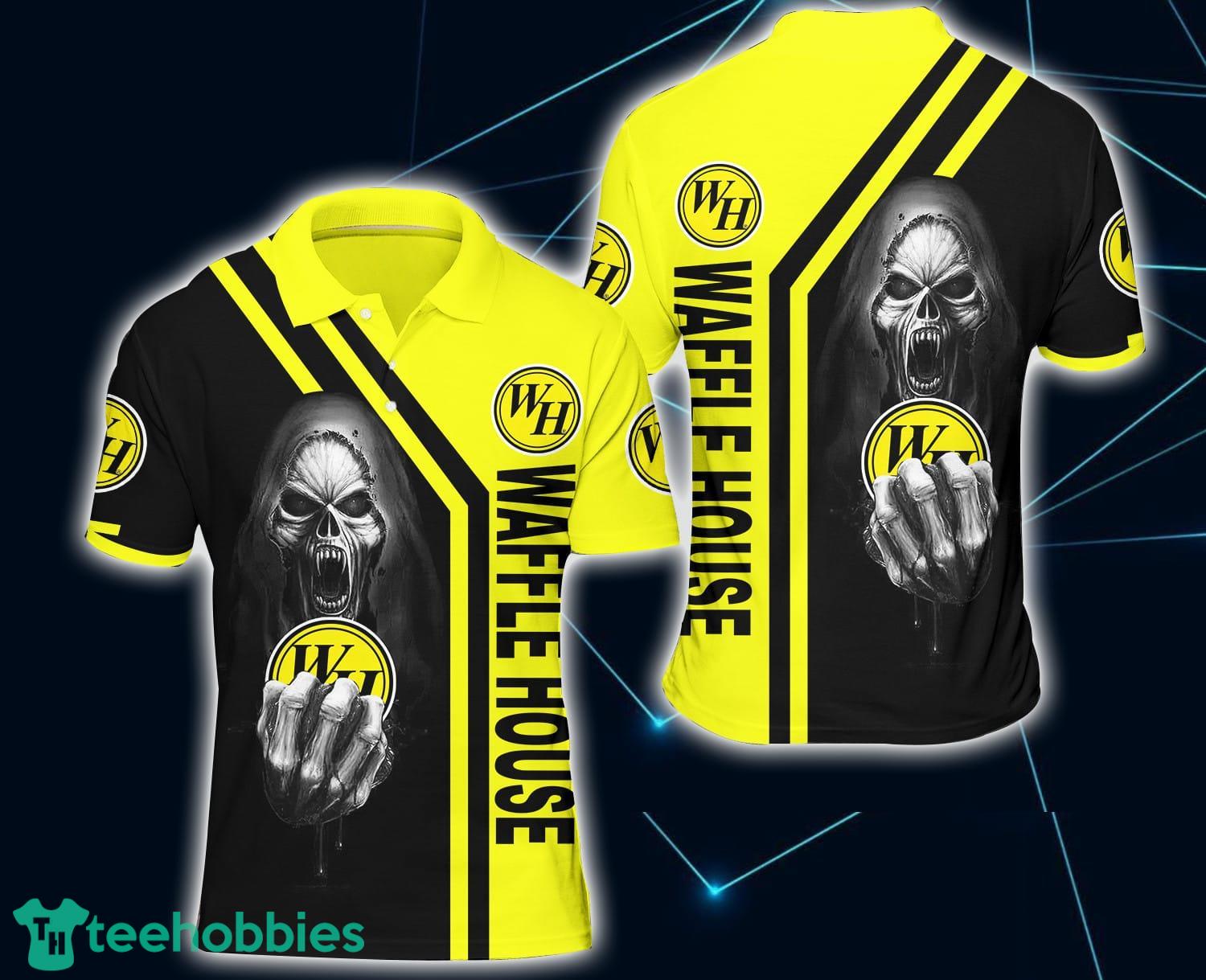 Skull 3D All Over Printed waffle house 3D Sport Polo Shirt Nice Gift Product Photo 1