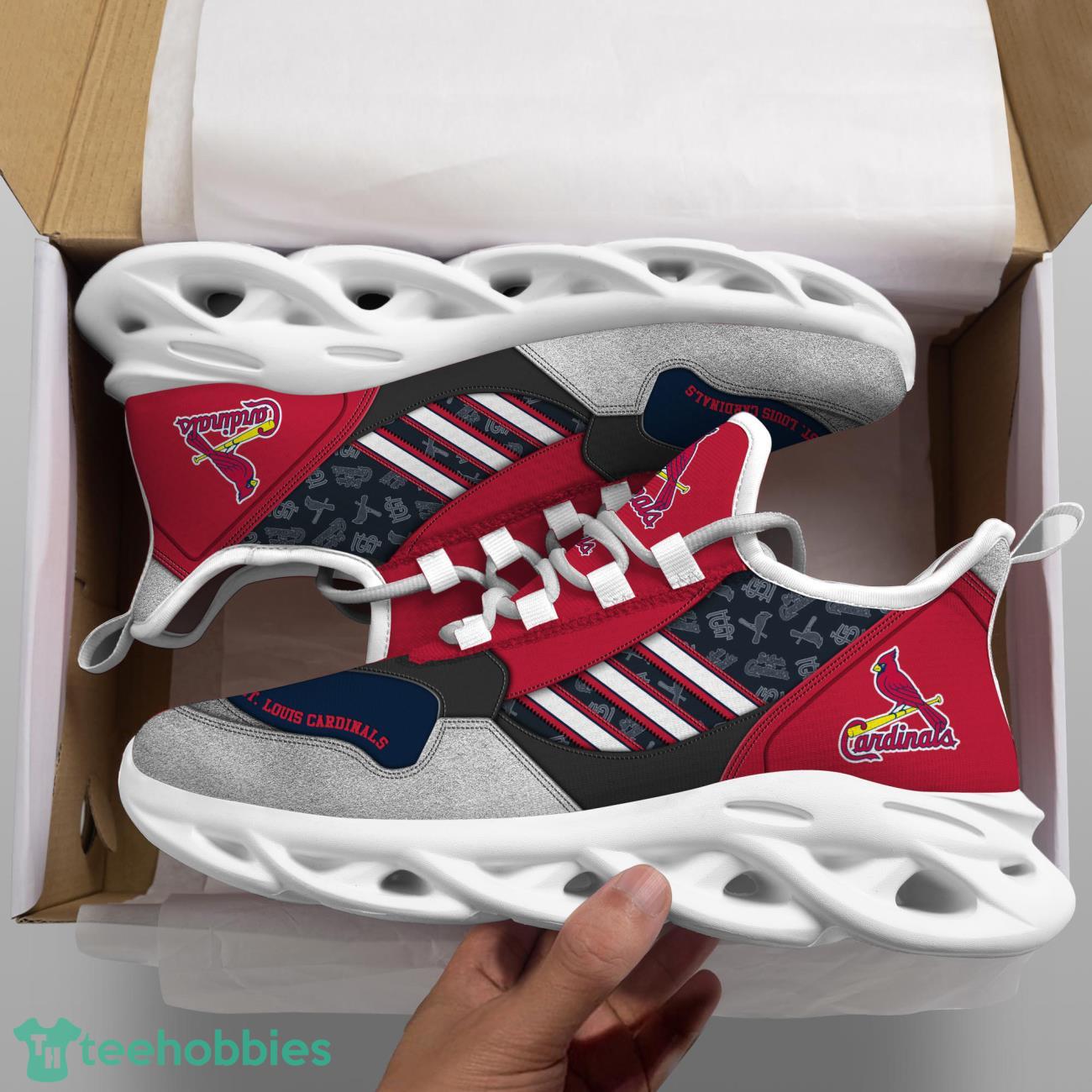 St. Louis Cardinals MLB Logo Sport Team Max Soul Shoes Clunky Running Sneakers Product Photo 2