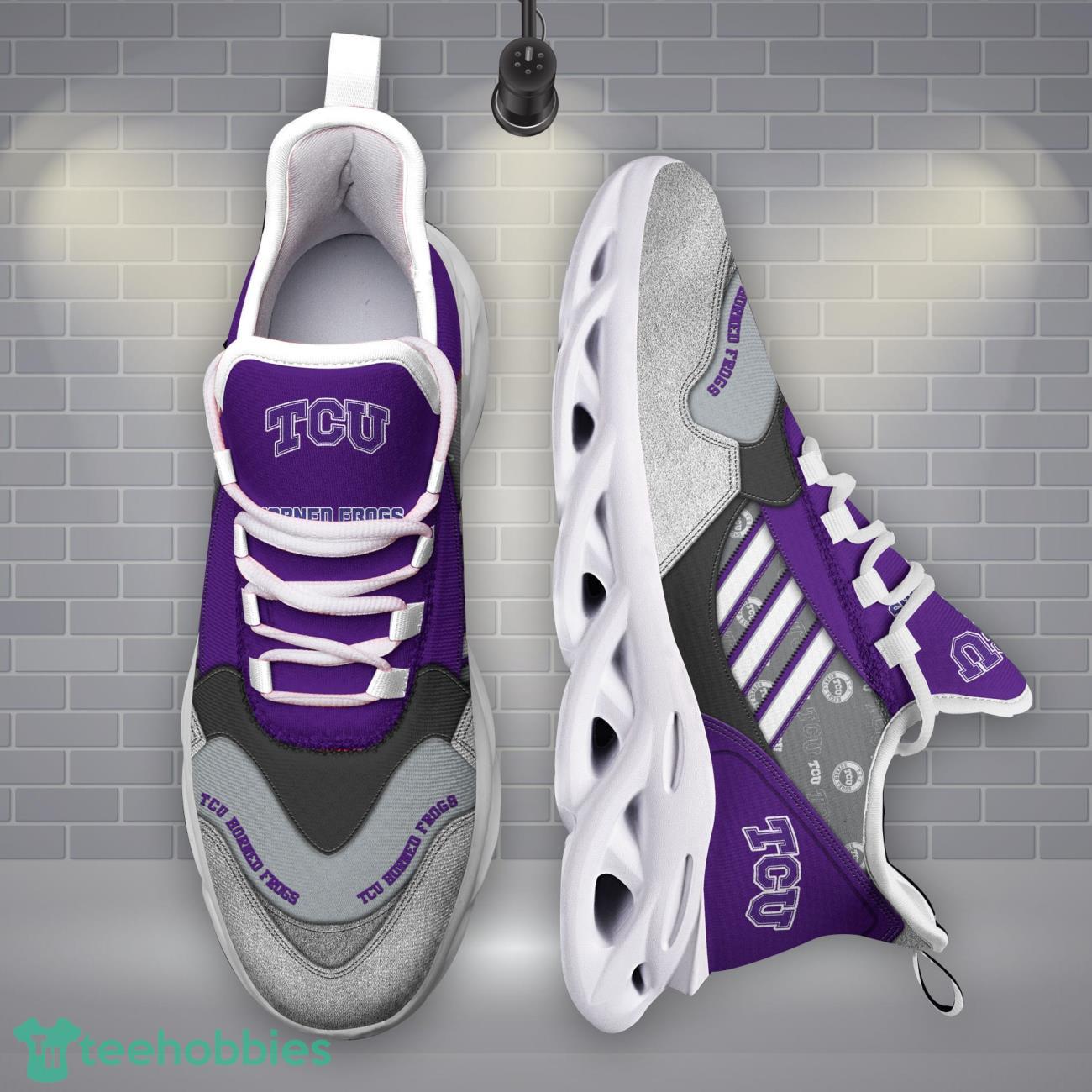 TCU Horned Frogs NCAA1 Logo Sport Team Max Soul Shoes Clunky Running Sneakers Product Photo 1