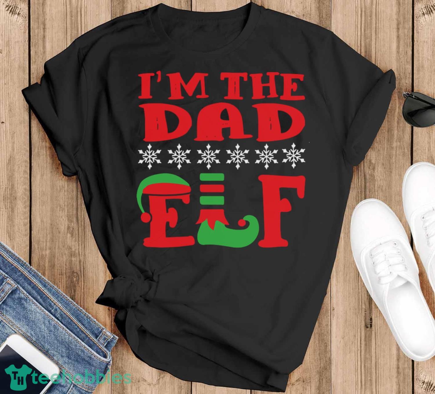 The Dad Elf t shirt - Black T-Shirt