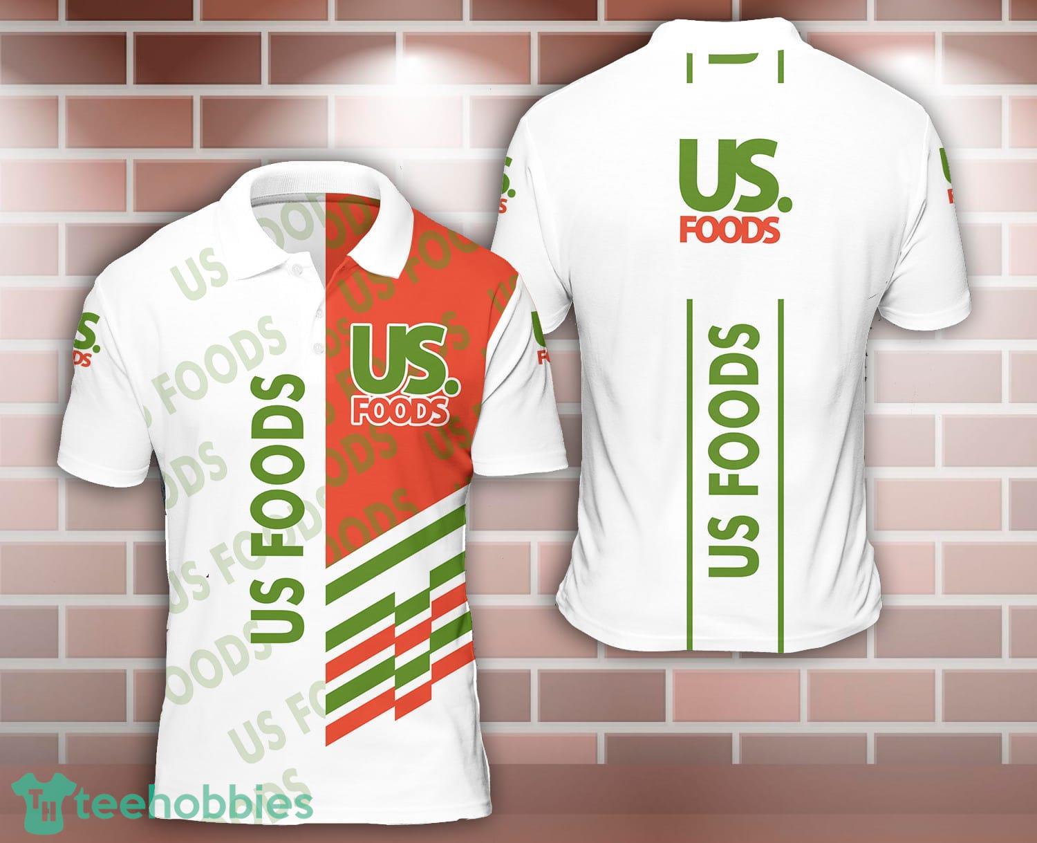 us foods All Over printed 3D White Polo Shirt For Sport Lover Product Photo 1