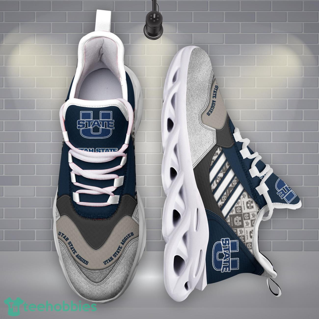 Utah State Aggies NCAA3 Logo Sport Team Max Soul Shoes Clunky Running Sneakers Product Photo 1
