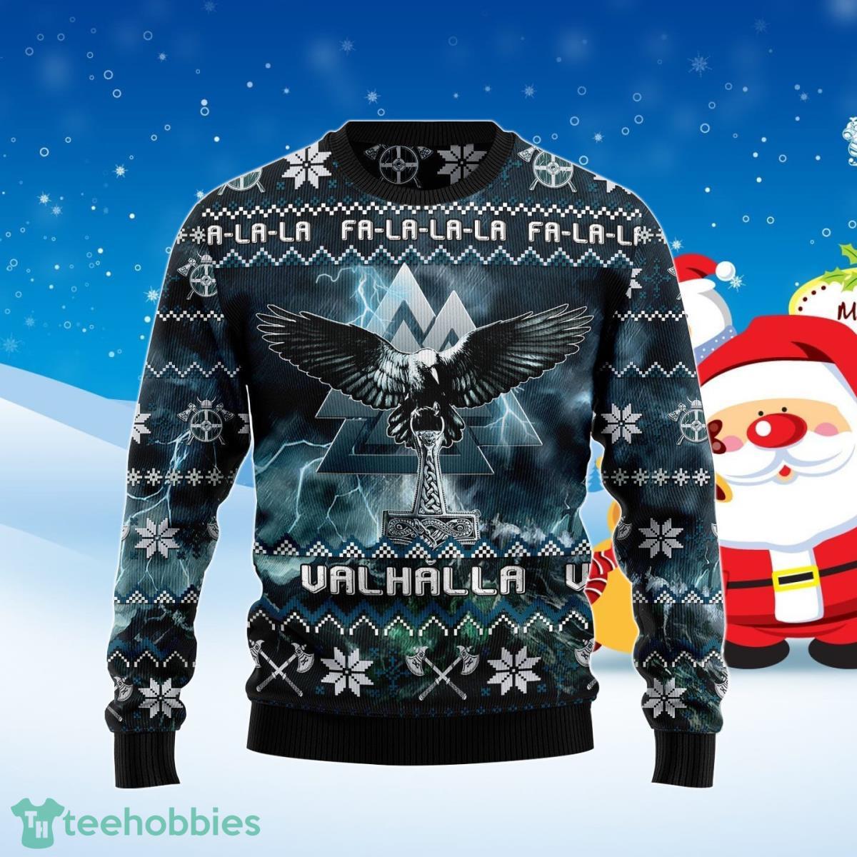 Viking Symbol Ugly Christmas Sweater Unique Gift Product Photo 1