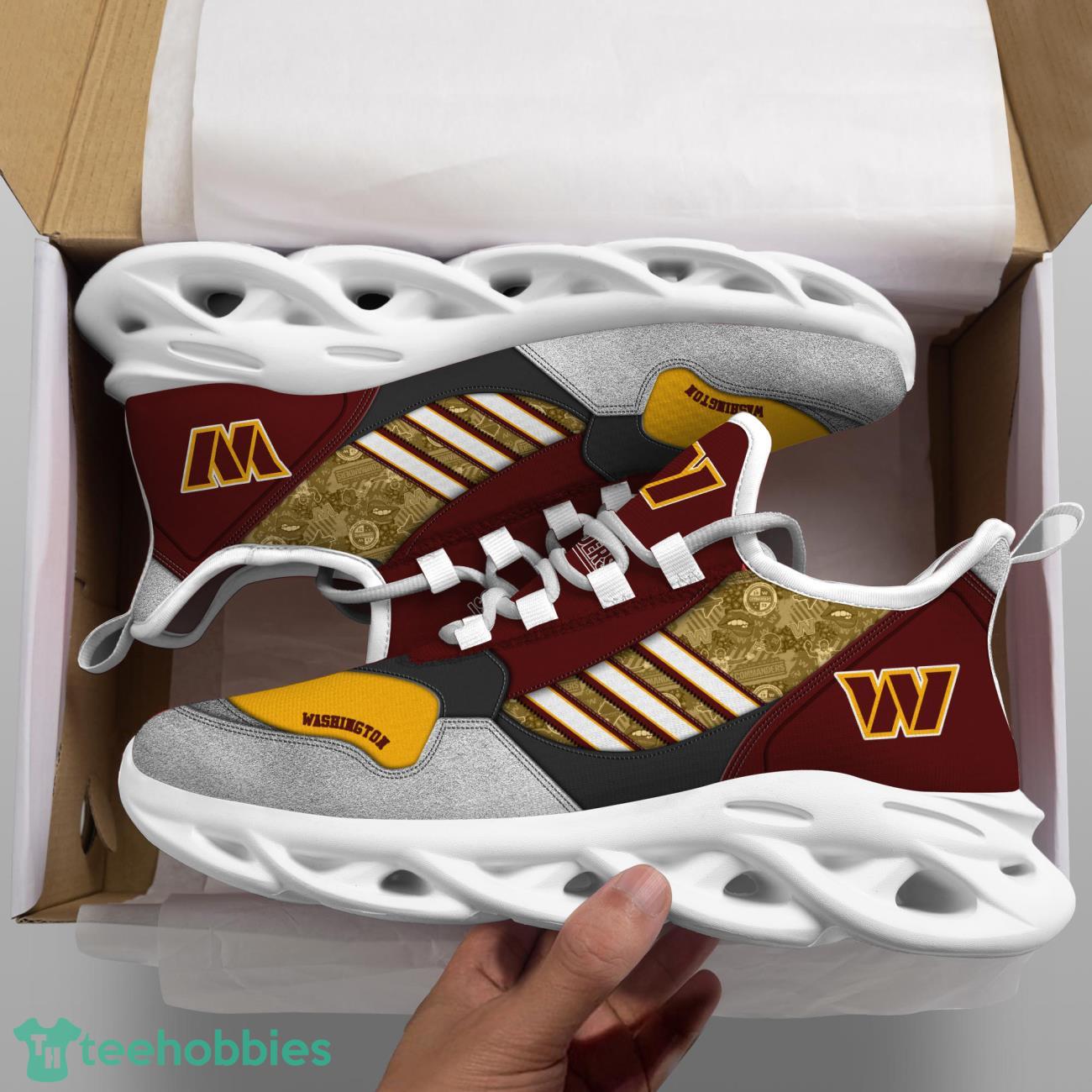 Washington Commanders NFL Logo Sport Team Max Soul Shoes Clunky Running Sneakers Product Photo 2