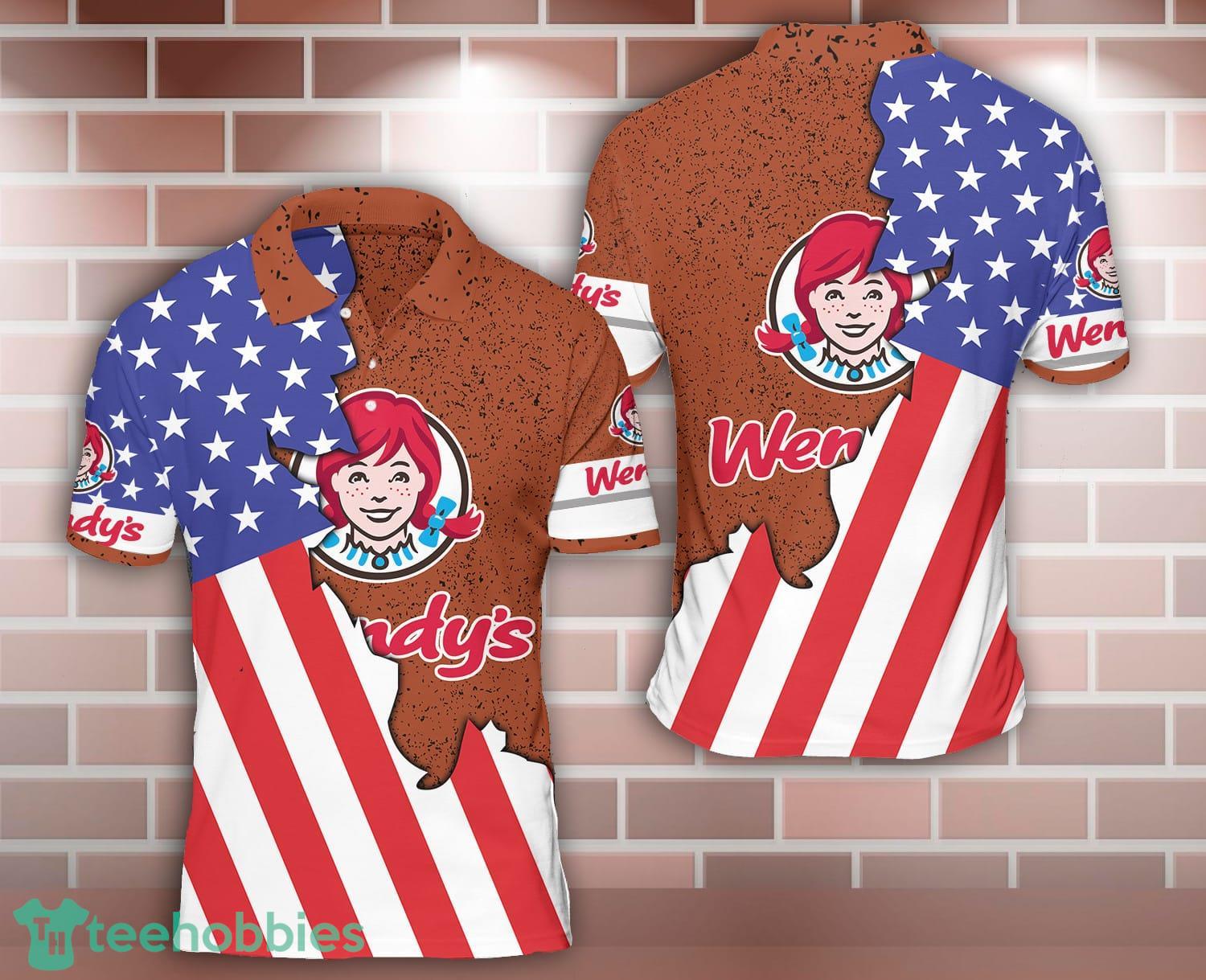 wendy's Flag Pattern 3D Polo Shirt For Sport Lover Product Photo 1