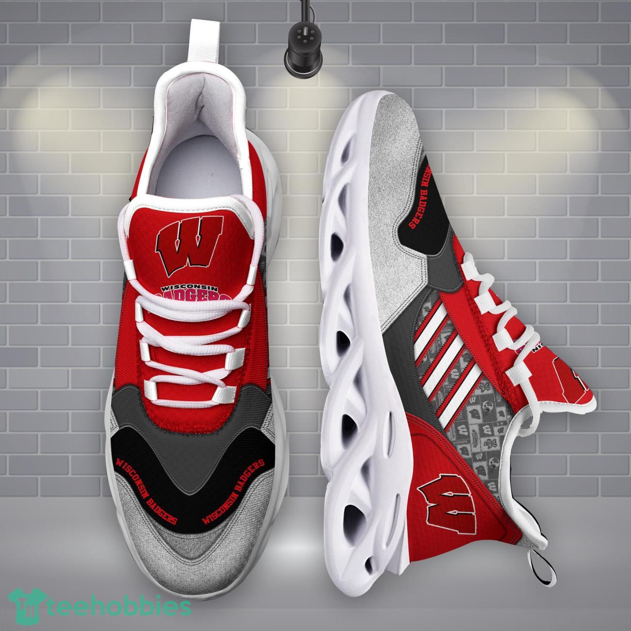 Wisconsin Badgers NCAA1 Logo Sport Team Max Soul Shoes Clunky Running Sneakers Product Photo 1