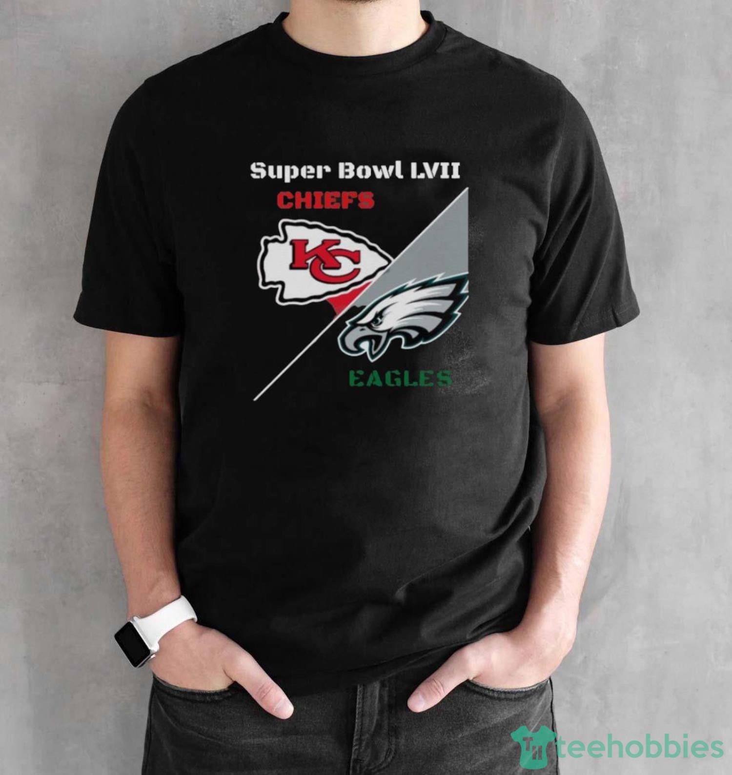 2023 Super Bowl LVII Kansas City Chiefs Vs Philadelphia Eagles shirt - Black Unisex T-Shirt