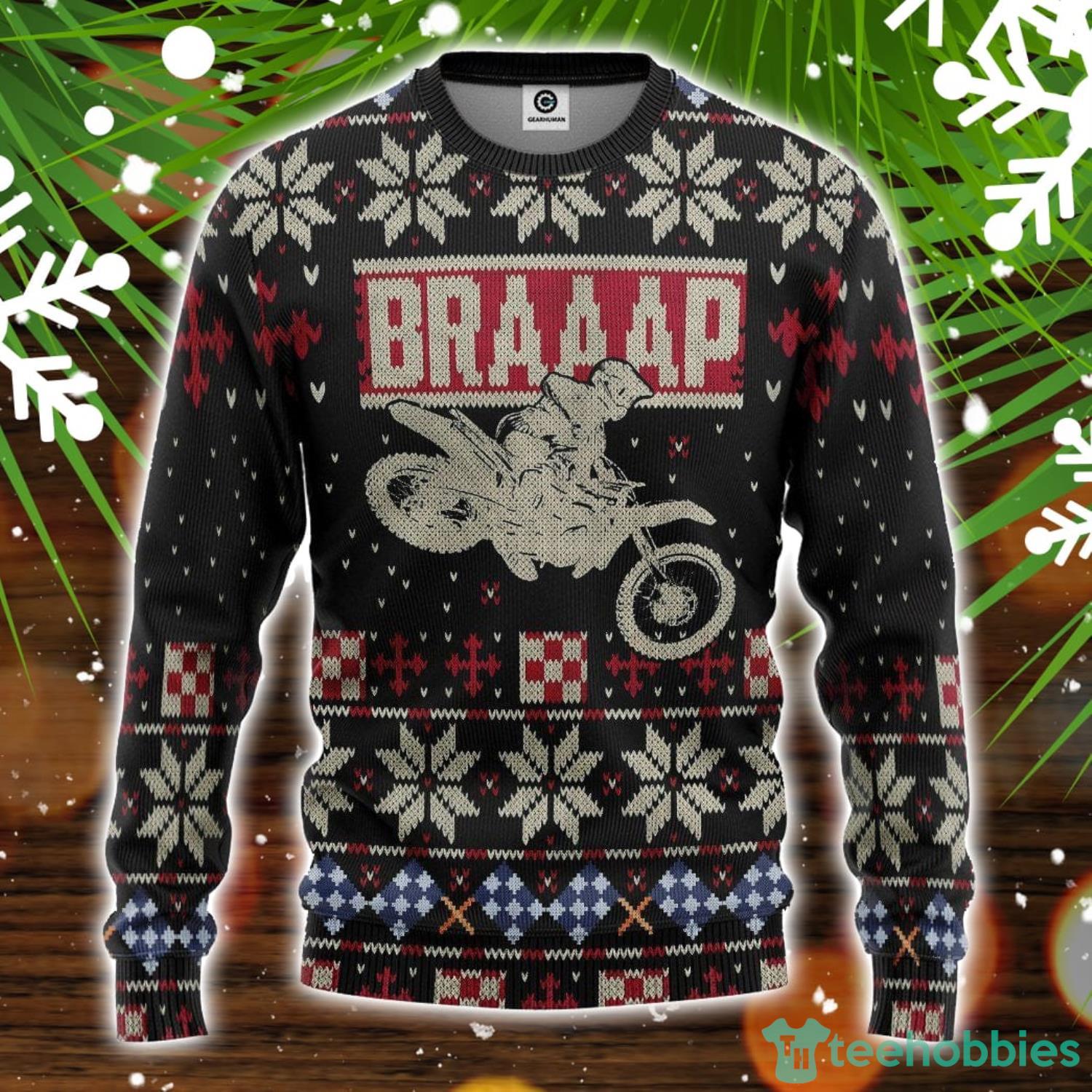 3D Braaap Black Ugly Christmas Sweater Christmas Holiday Gift Product Photo 1