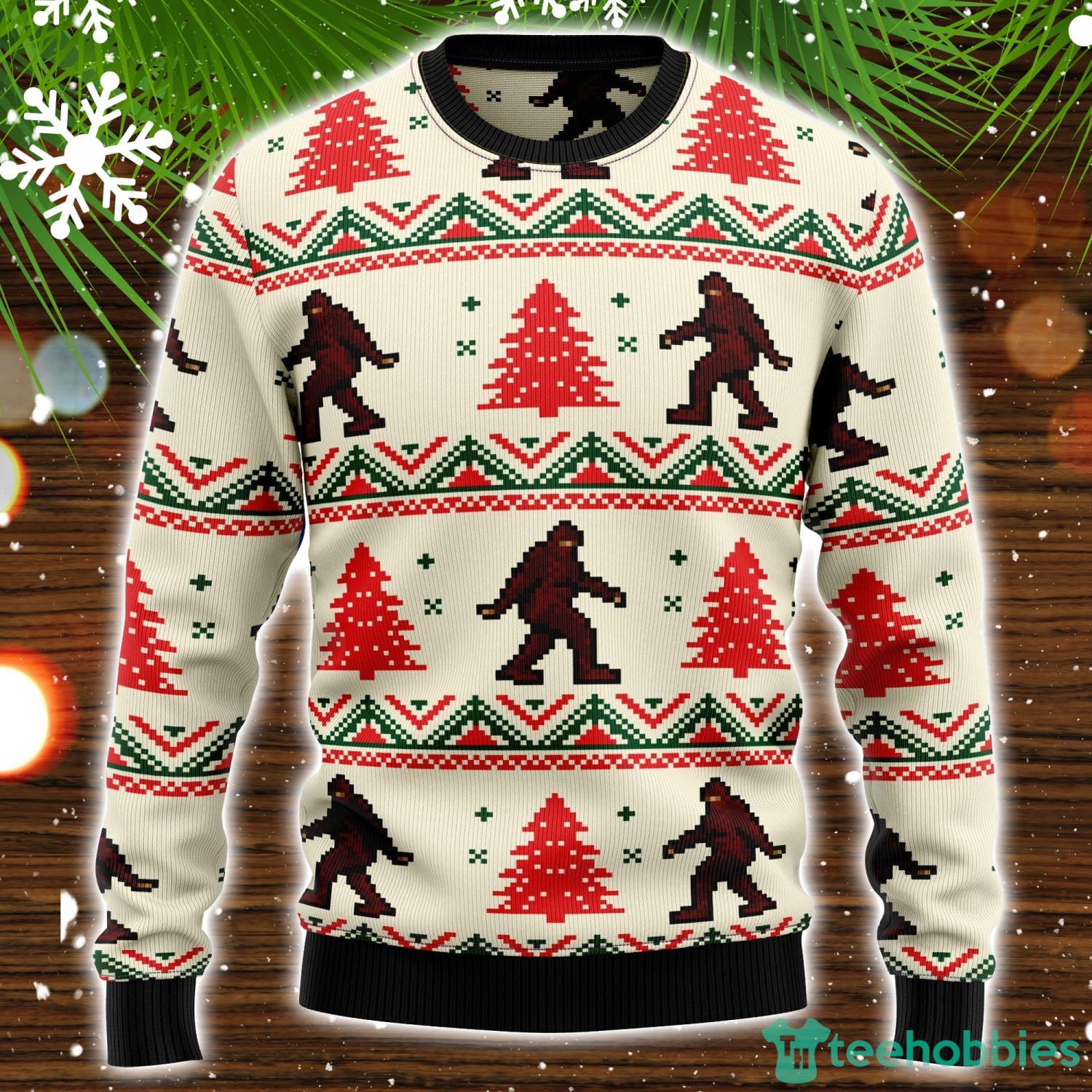 Amazing Bigfoot Ugly Christmas Sweater Christmas Holiday Gift Product Photo 1