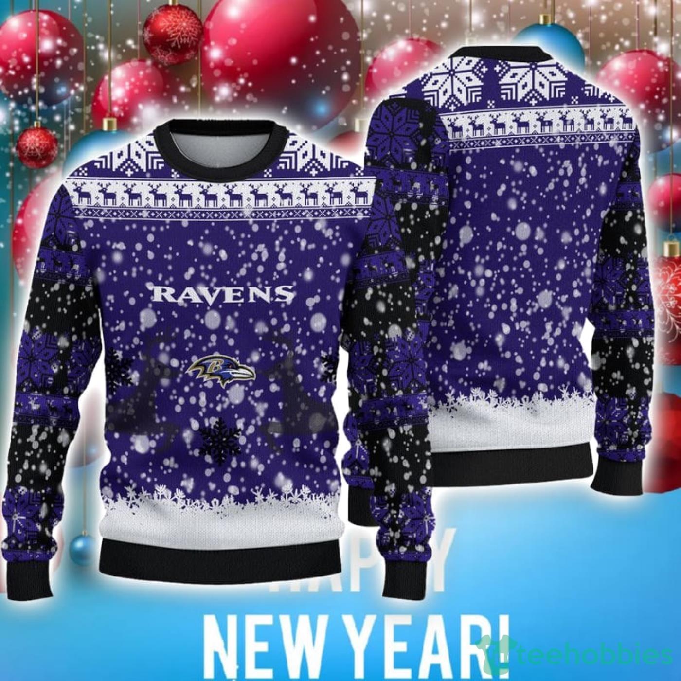 Baltimore Ravens Christmas Reindeer Special Trend Ugly Christmas Sweater Product Photo 1