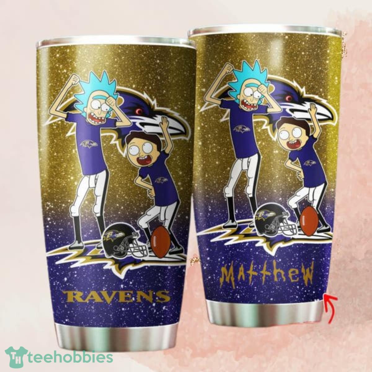 Baltimore Ravens Rick and Morty Custom Name Tumbler Best Gift Product Photo 1 Baltimore Ravens Rick and Morty Custom Name Tumbler Best Gift Product Photo 1