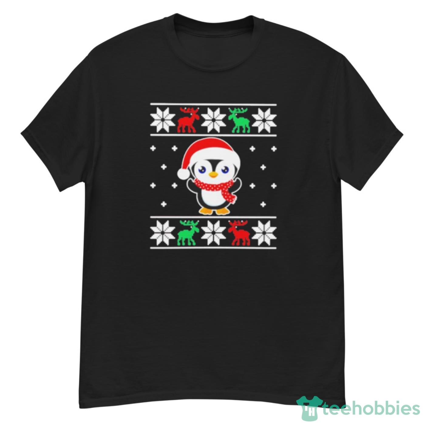 Best Funny Penguin Santa Ugly Christmas Shirt Cute Gift - G500 Men’s Classic T-Shirt