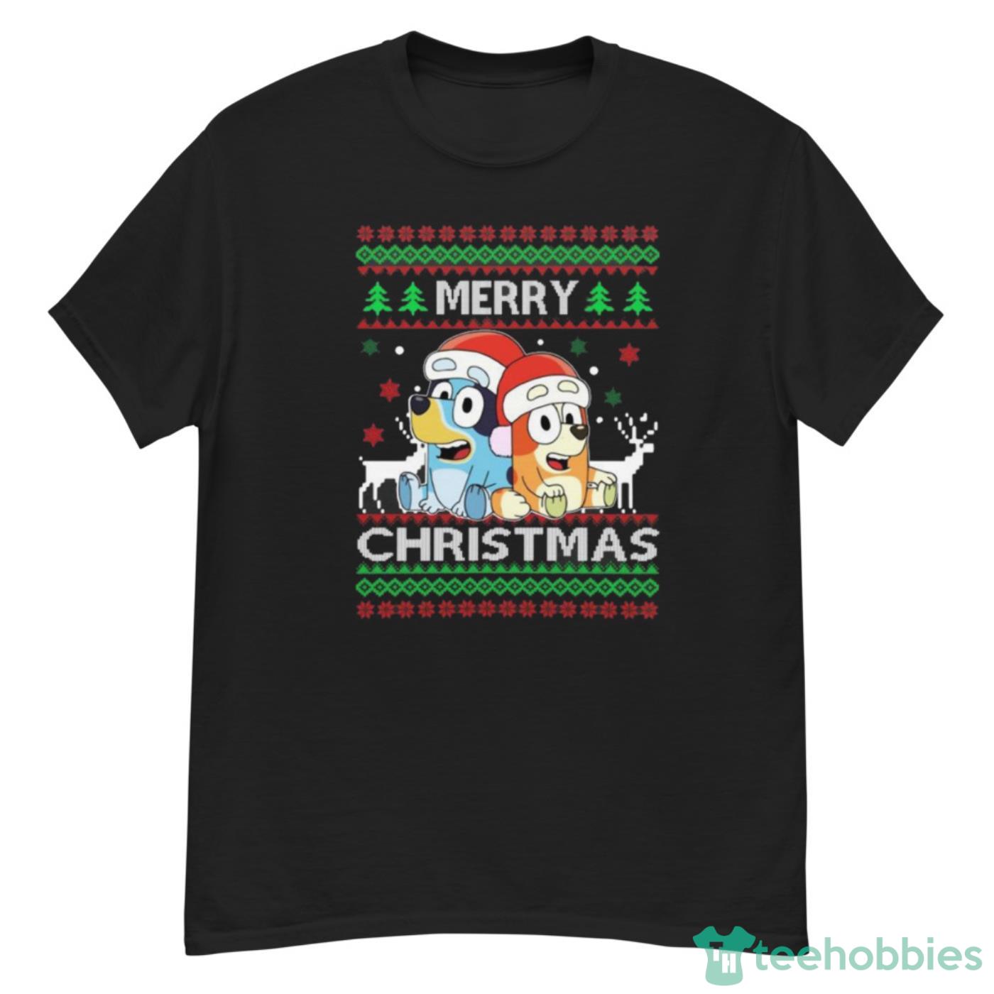 Bluey Ugly Merry Christmas 2023 Shirt Cute Gift - G500 Men’s Classic T-Shirt