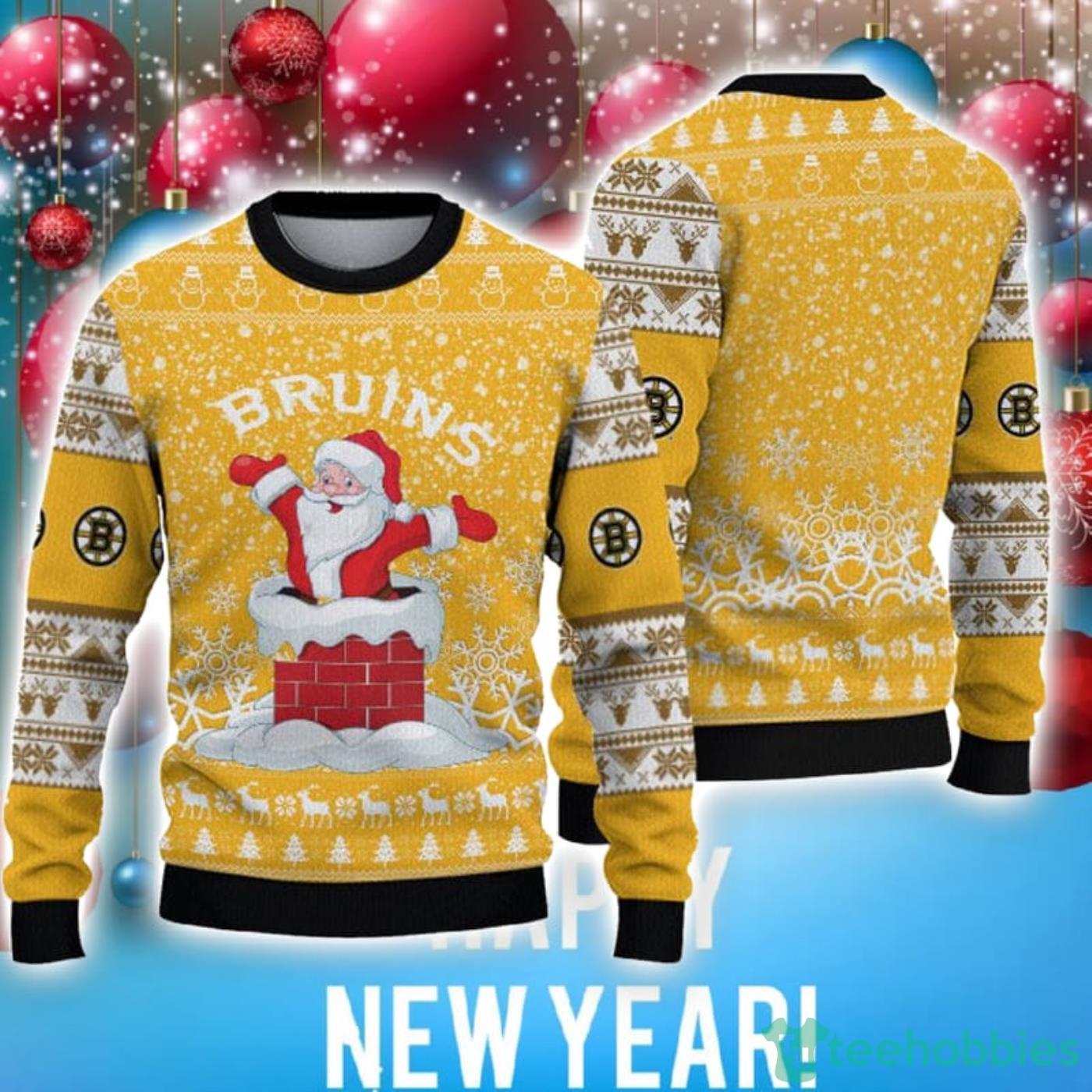 Boston Bruins Christmas Santa Claus Pattern Special Trend Ugly Christmas Sweater Product Photo 1