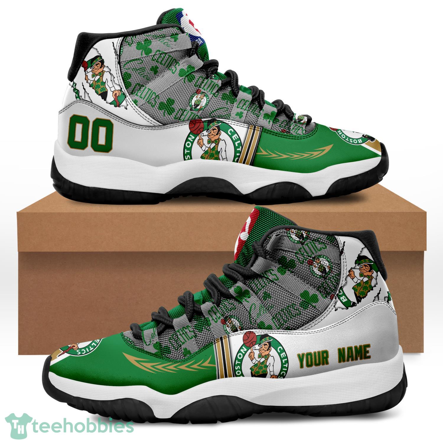 Boston celtics air jd13 jordan 13 sneakers 075 | Jordan 13 shoes,  Personalized shoes, Custom tennis shoes