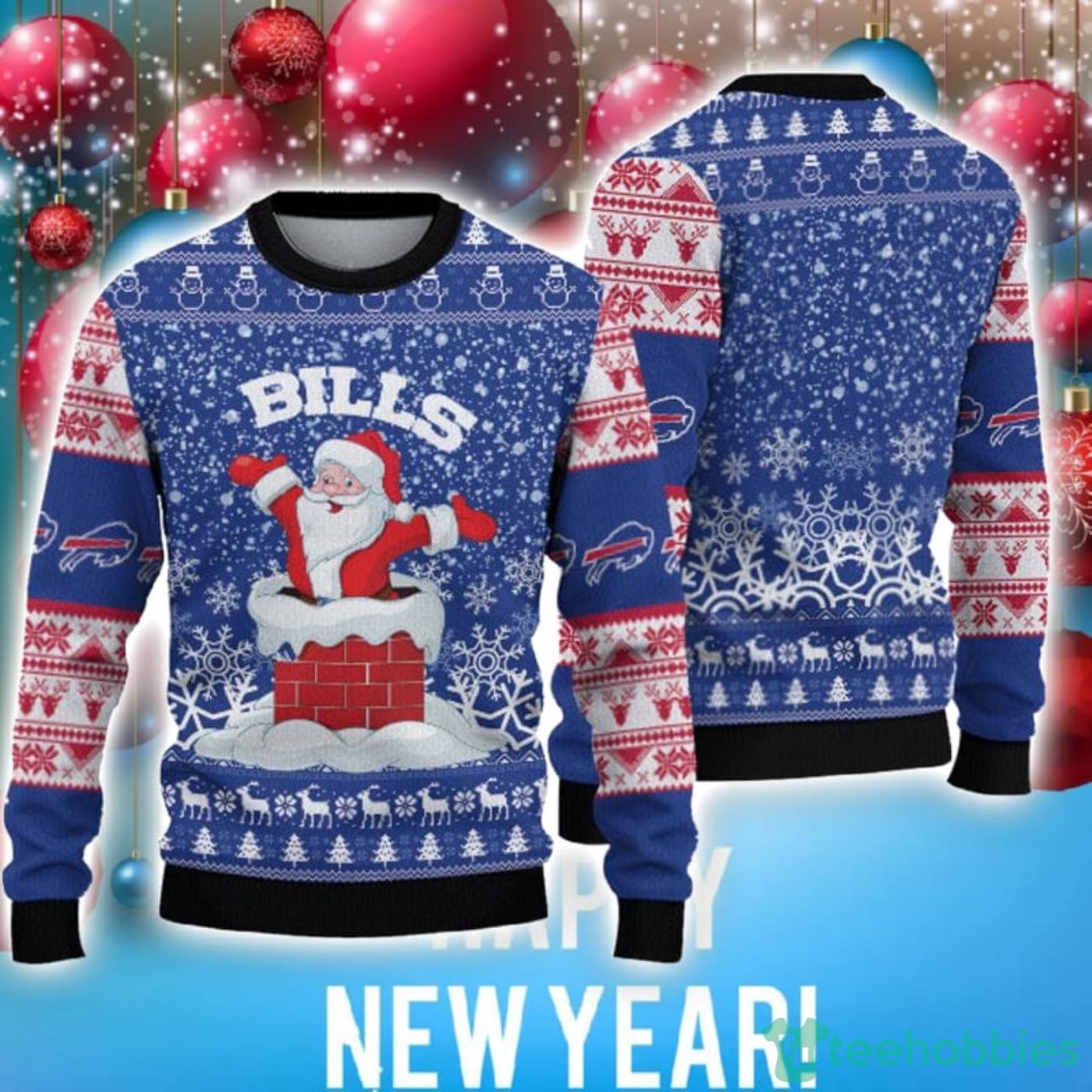 Buffalo Bills Christmas Santa Claus Pattern Special Trend Ugly Christmas Sweater Product Photo 1