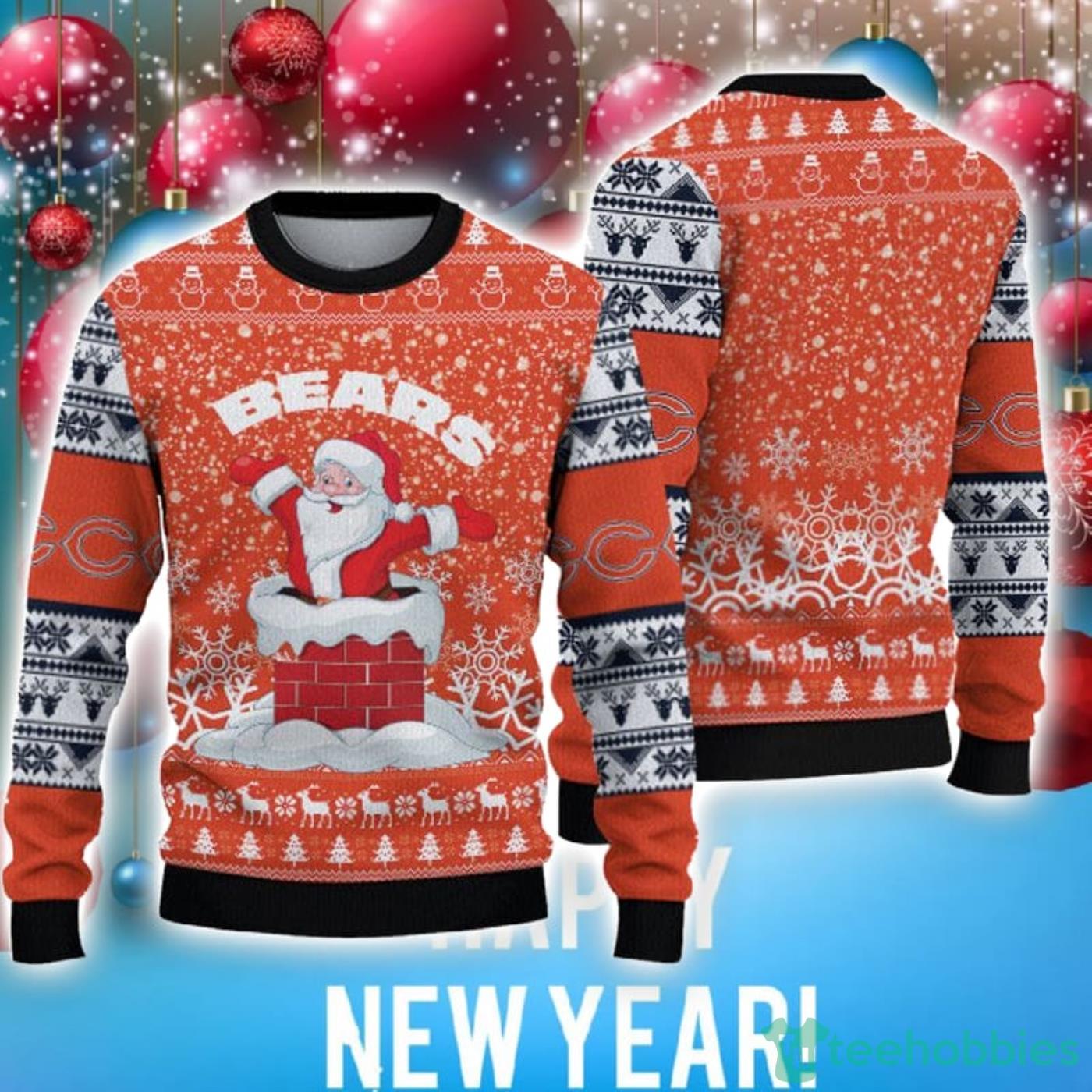 Chicago Bears Christmas Santa Claus Pattern Special Trend Ugly Christmas Sweater Product Photo 1