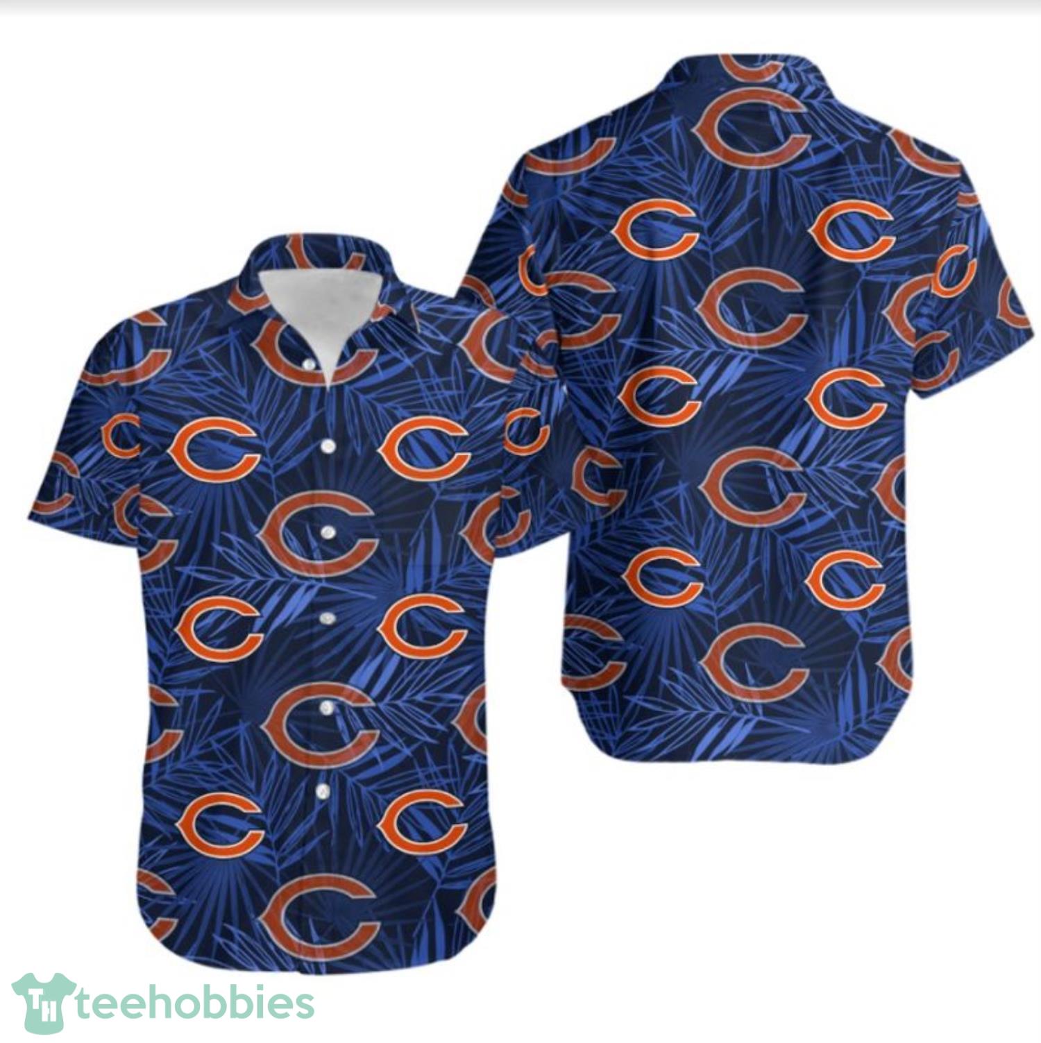 Chicago Bears Leaf and Logo Limited Edition Hawaiian Shirt For Fans Product Photo 1