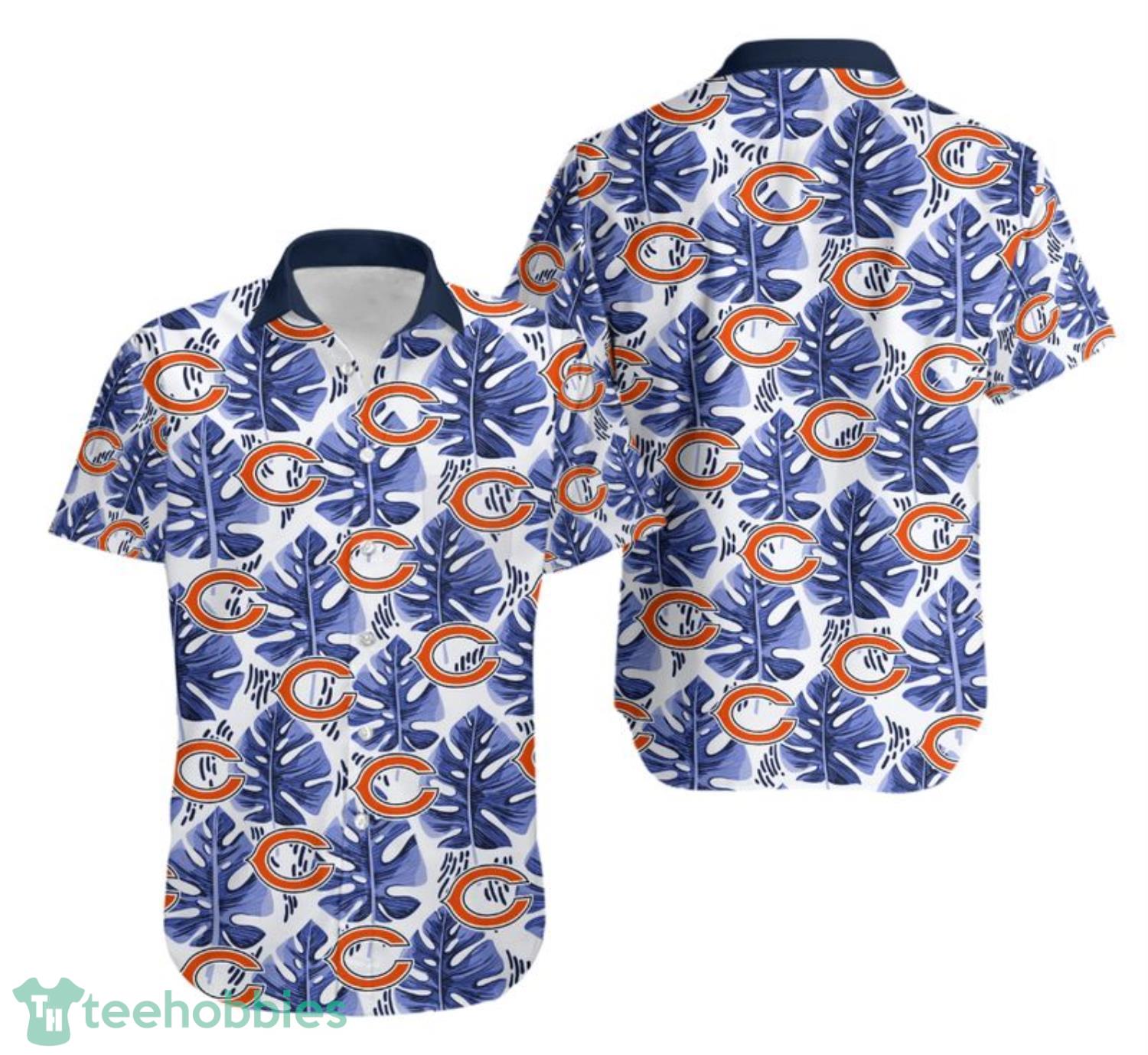 Chicago Bears Leaf Tropical Style Summer Hawaiian Shirt For Fans Product Photo 1