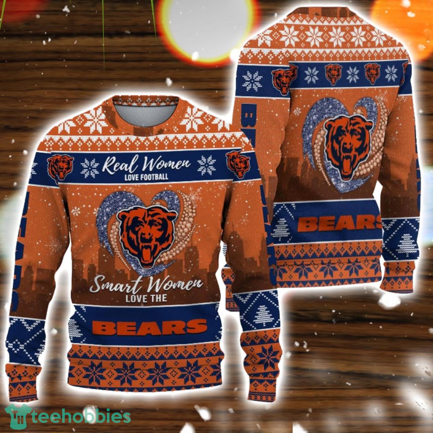 Chicago Bears NFL Real Women Love Football Ugly Christmas Sweater Cute Christmas Gift Product Photo 1