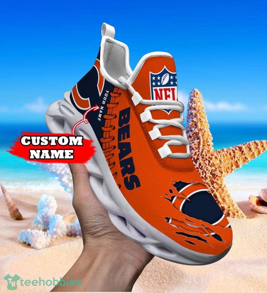 Chicago Bears NFL Orange And White Air Force Shoes Gift For Fans