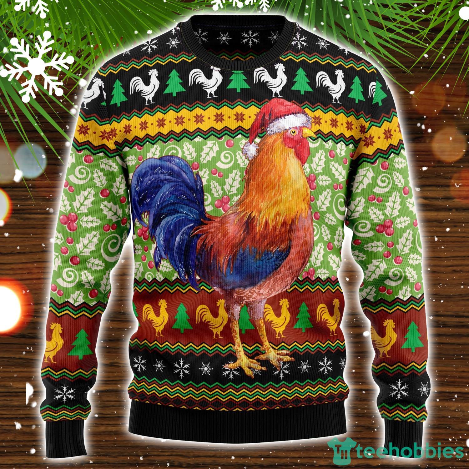 Chicken Cluck-ry Christmas Ugly Christmas Sweater Christmas Holiday Gift Product Photo 1