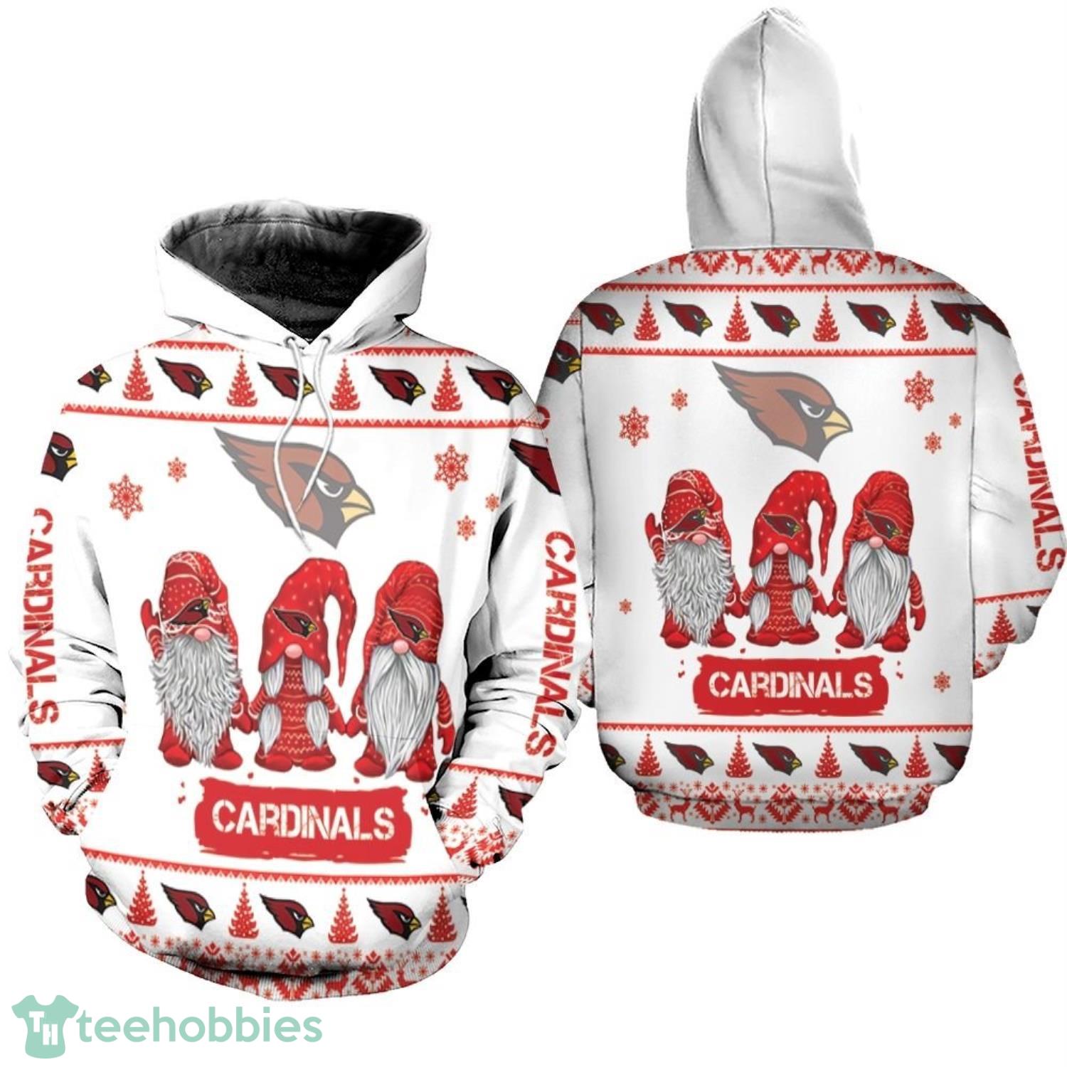 Christmas Gnomes Arizona Cardinals Christmas Pattern Christmas Gift 3D Hoodie Product Photo 1